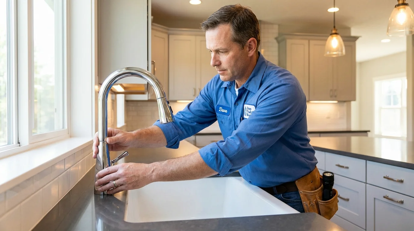 Kitchen faucet installation by Johns Plumbing LLC in Holly
